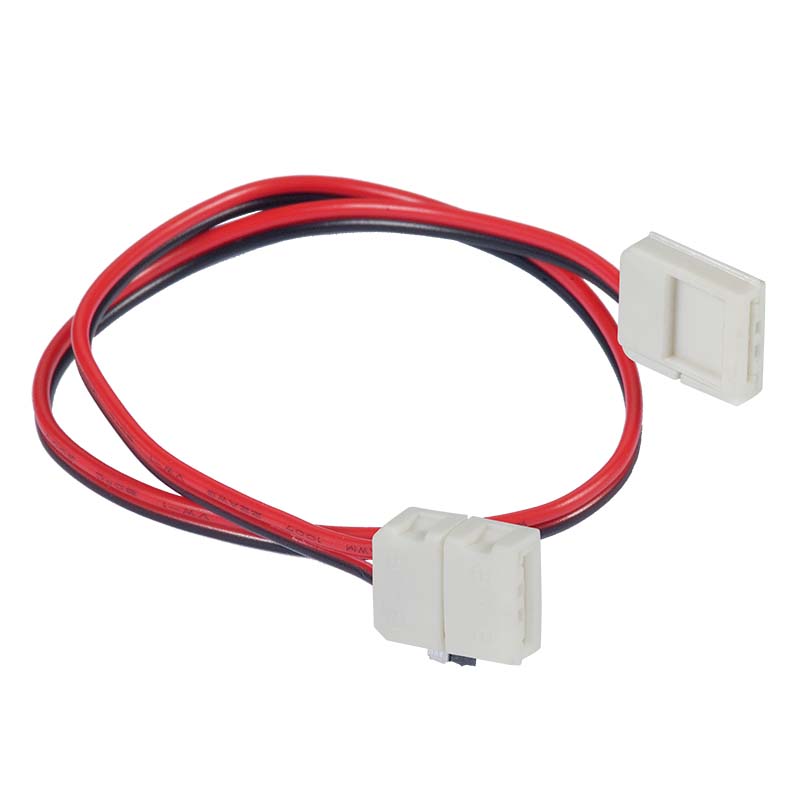 CONECTOR DOBLE (MONOCOLOR 2 PIN) + CABLE para TIRAS LED 10mm